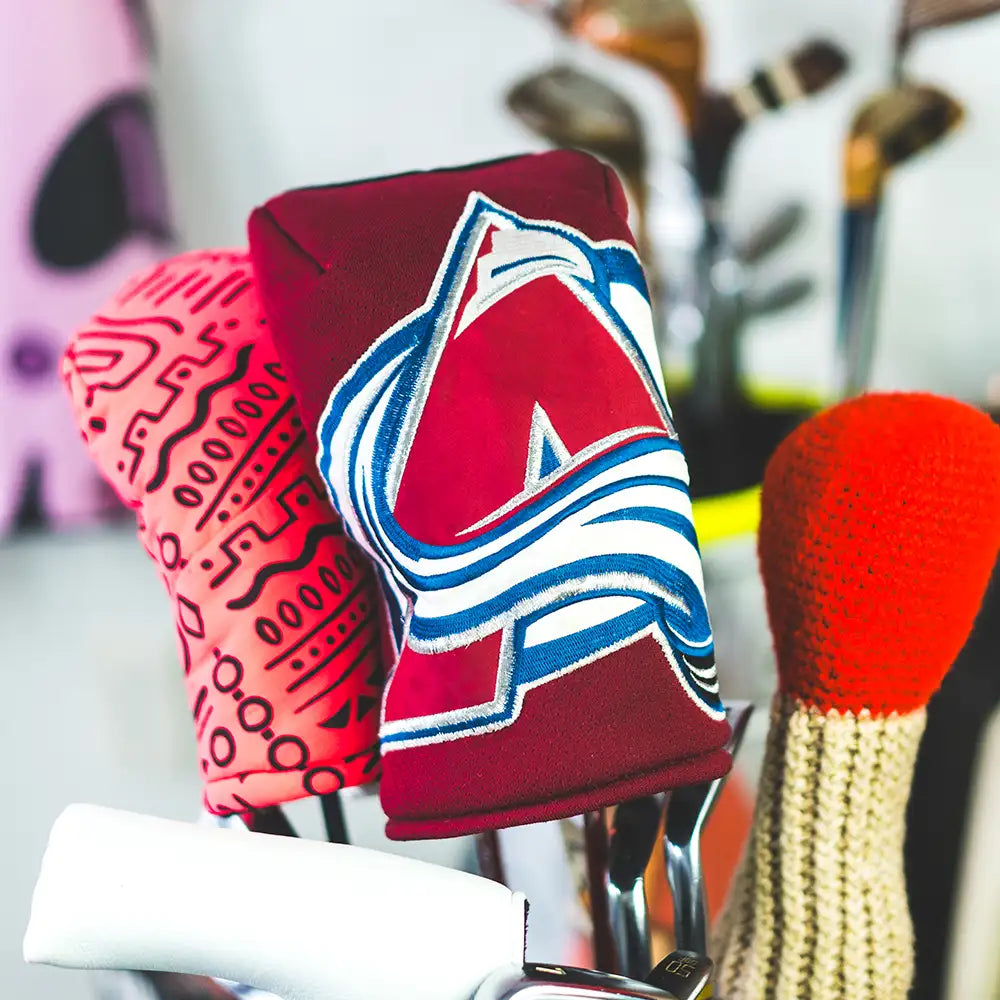 colorado avalanche nhl hockey custom golf headcover upcycled