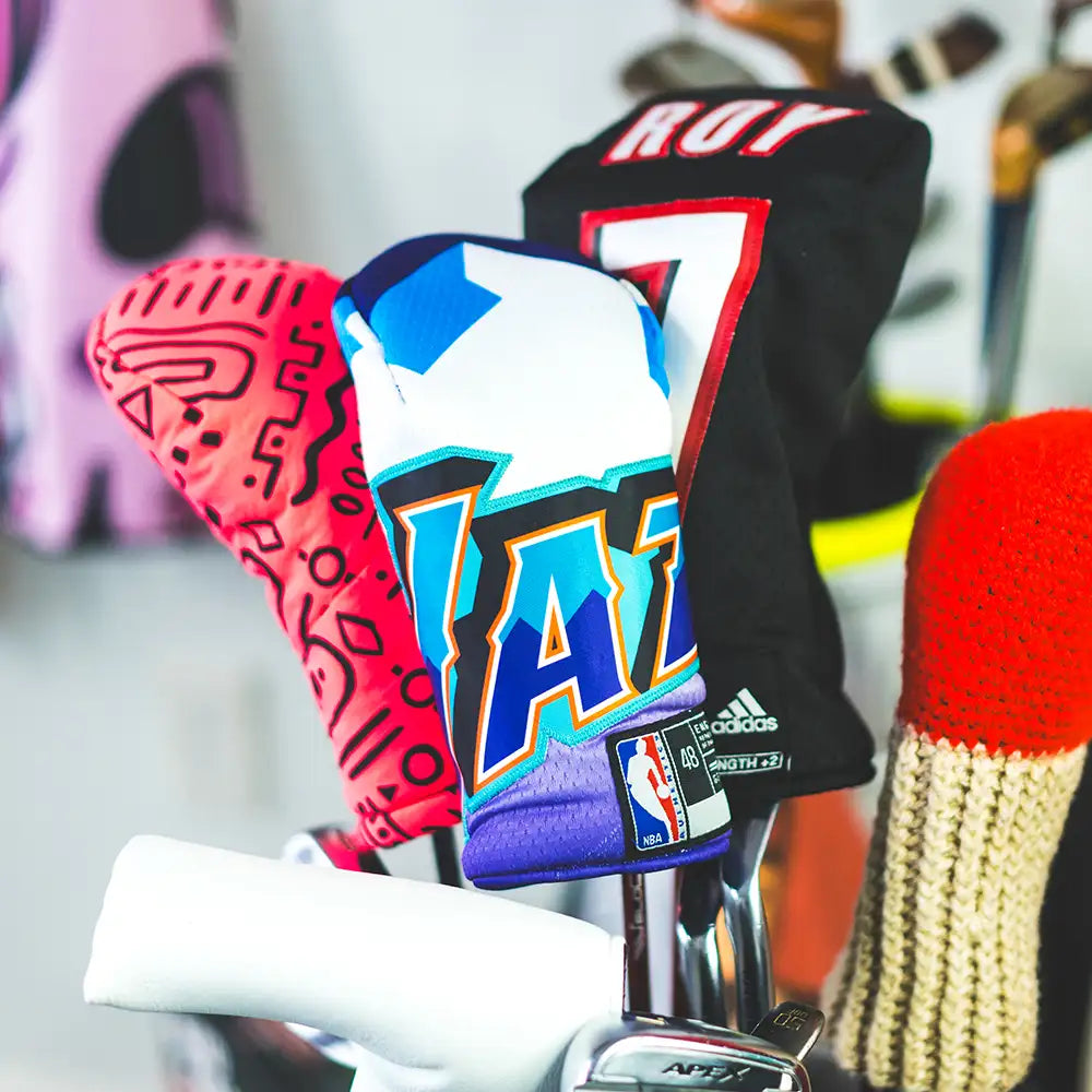 utah jazz nba custom golf headcover upcycled
