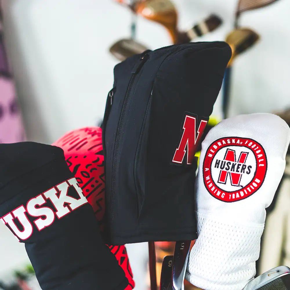 nebraska cornhuskers custom golf headcover upcycled