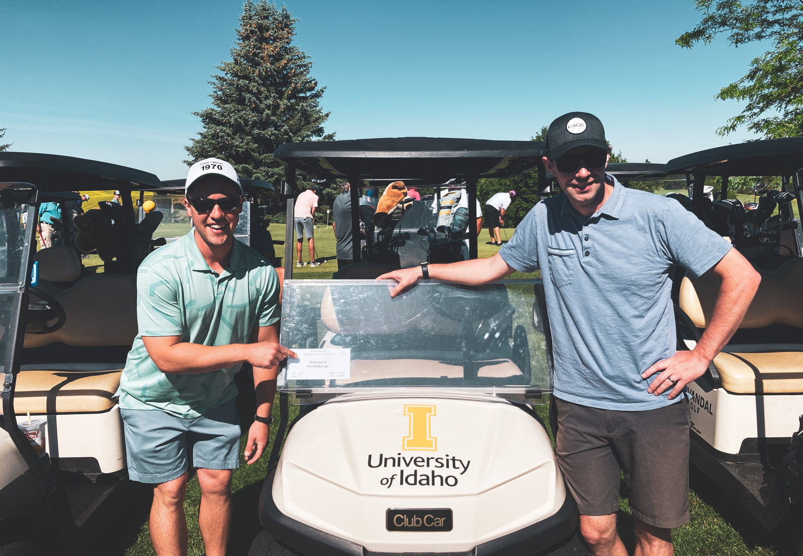 joe simons nick heidelberger hosts of the at the turn podcast university of idaho golf course