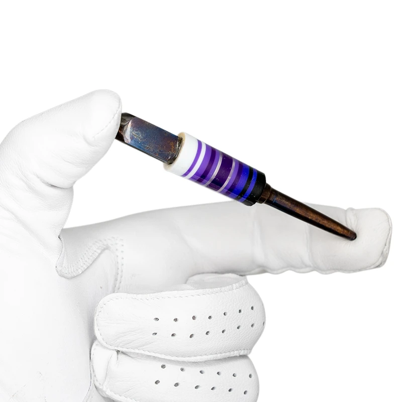 Stanley Punch Golf Divot Tool - Triple Indigo in golf glove