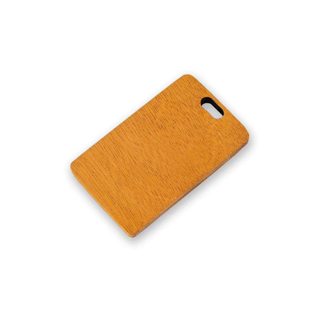 mahogany wood golf bag tag angle product