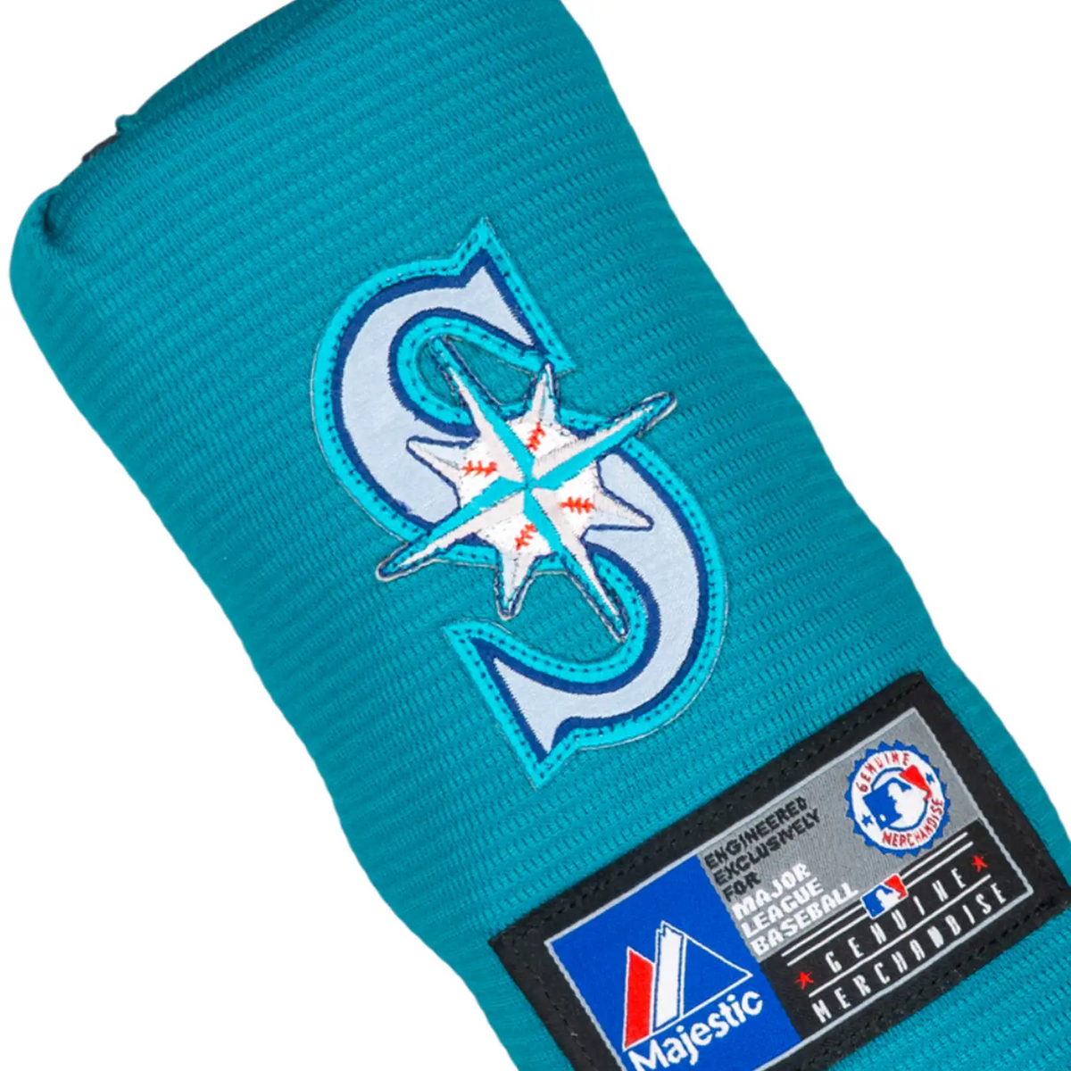 Seattle mariners mlb baseball jersey golf headcover wood hybrid teal green blue patch close detail front