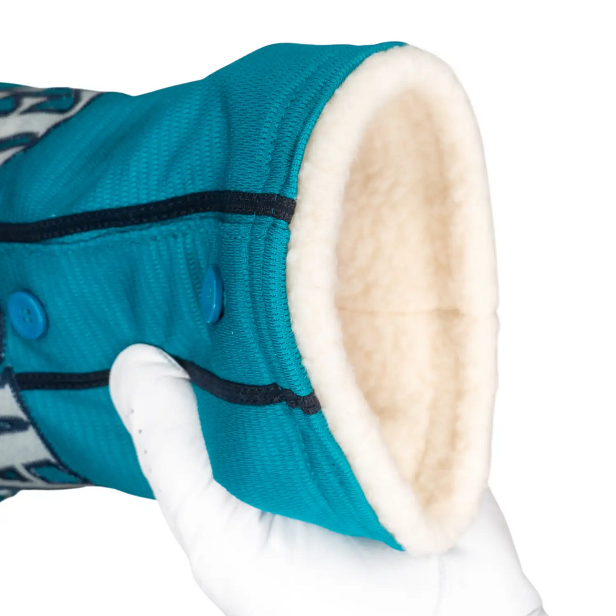 Seattle mariners mlb jersey baseball golf driver headcover teal green cream sherpa fleece detail