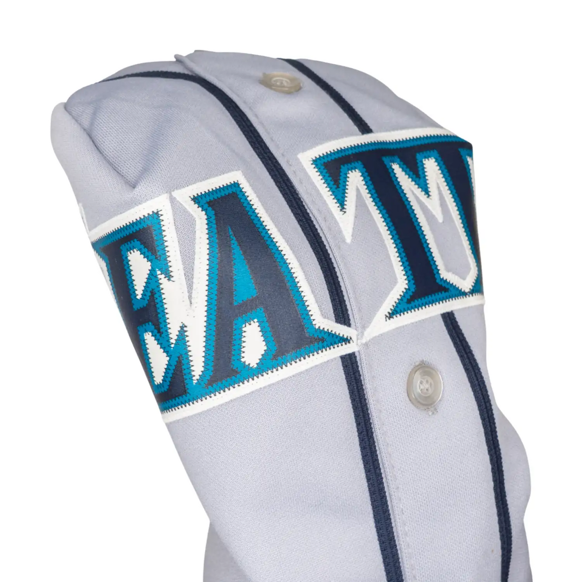 Seattle Mariners Baseball Driver Headcover mlb golf driver grey detail close