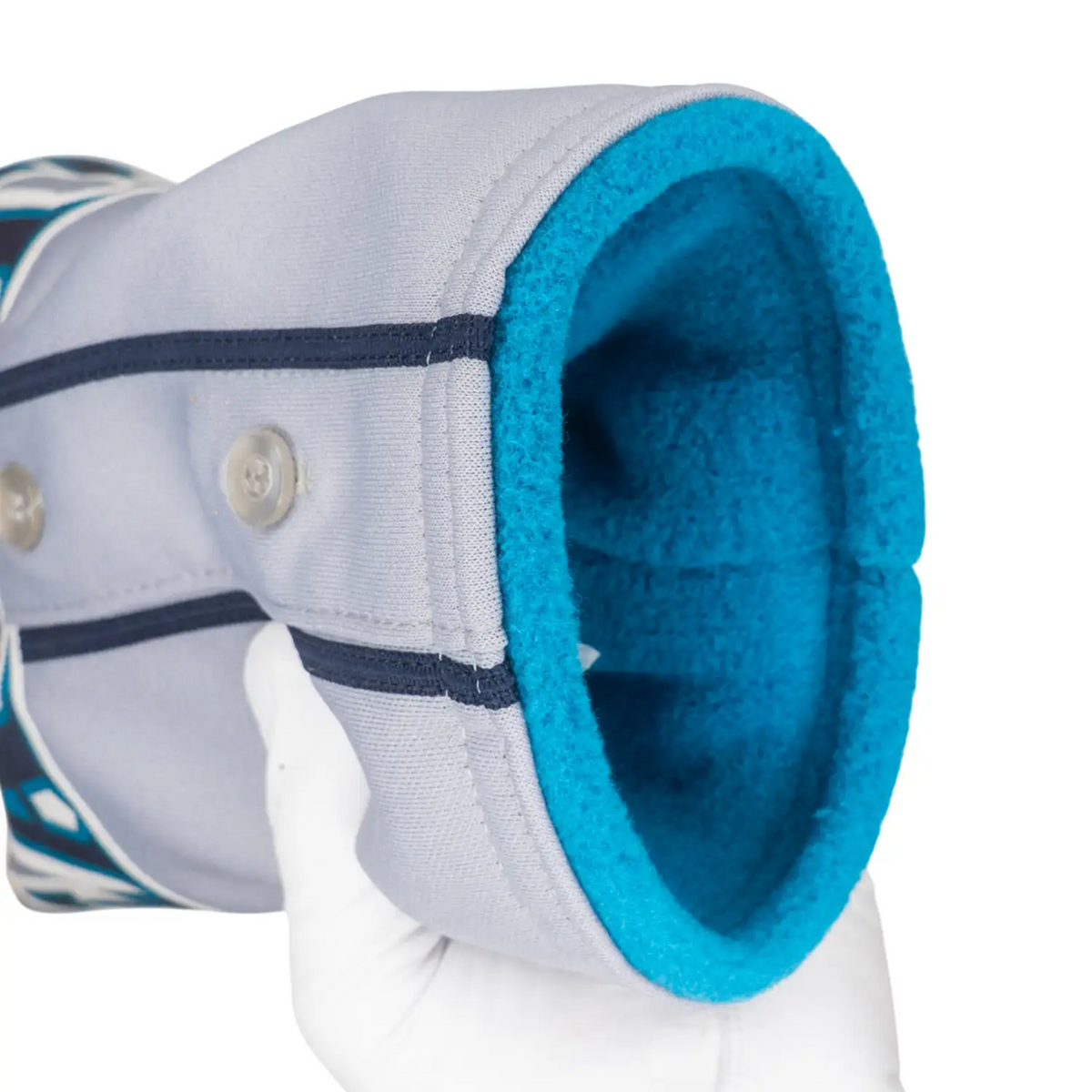 Seattle Mariners Baseball Driver Headcover mlb golf driver grey teal fleece close up detail