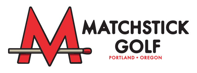 matchstick golf wordmark and logo