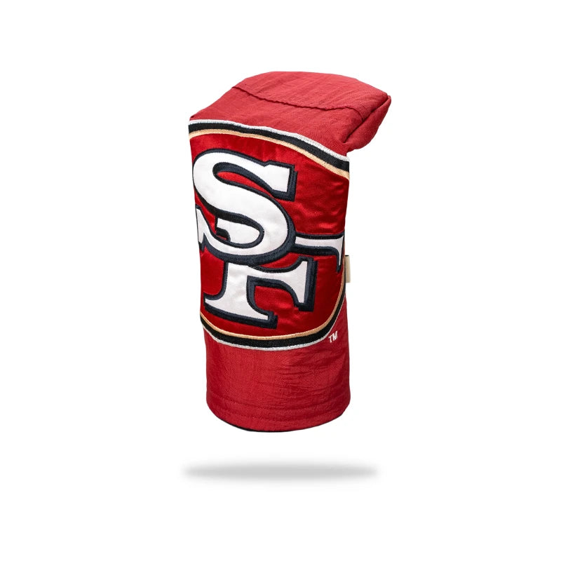 Retro San Francisco Football Golf Driver Headcover Upcycled Jersey side view 1