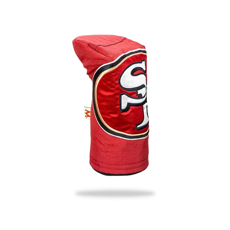 Retro San Francisco Football Golf Driver Headcover Upcycled Jersey side view 2