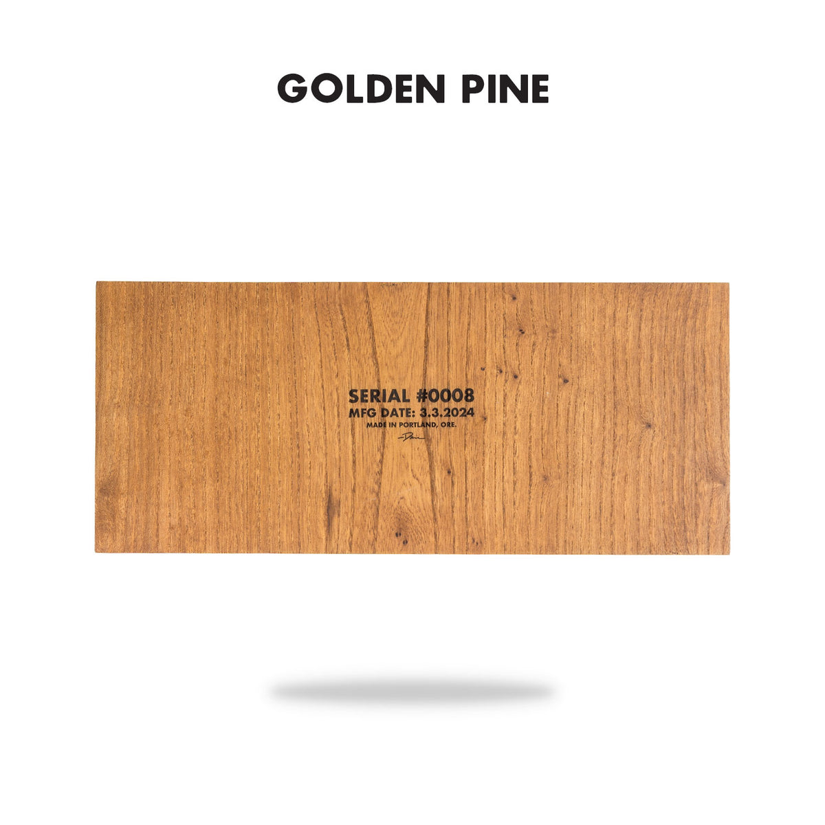 the board golf ball marker divot tool display golden pine back