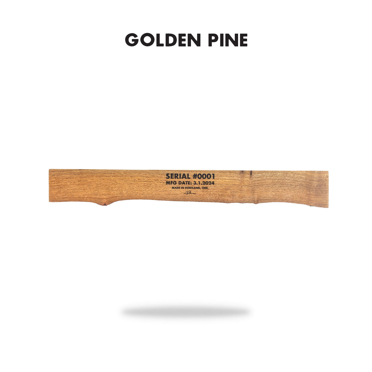 the ministick golf ball marker divot tool golden pine display back