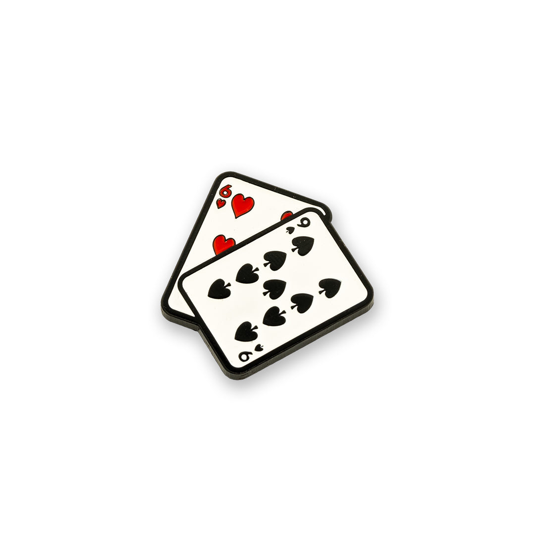 playing cards golf ball marker texas hold em angle