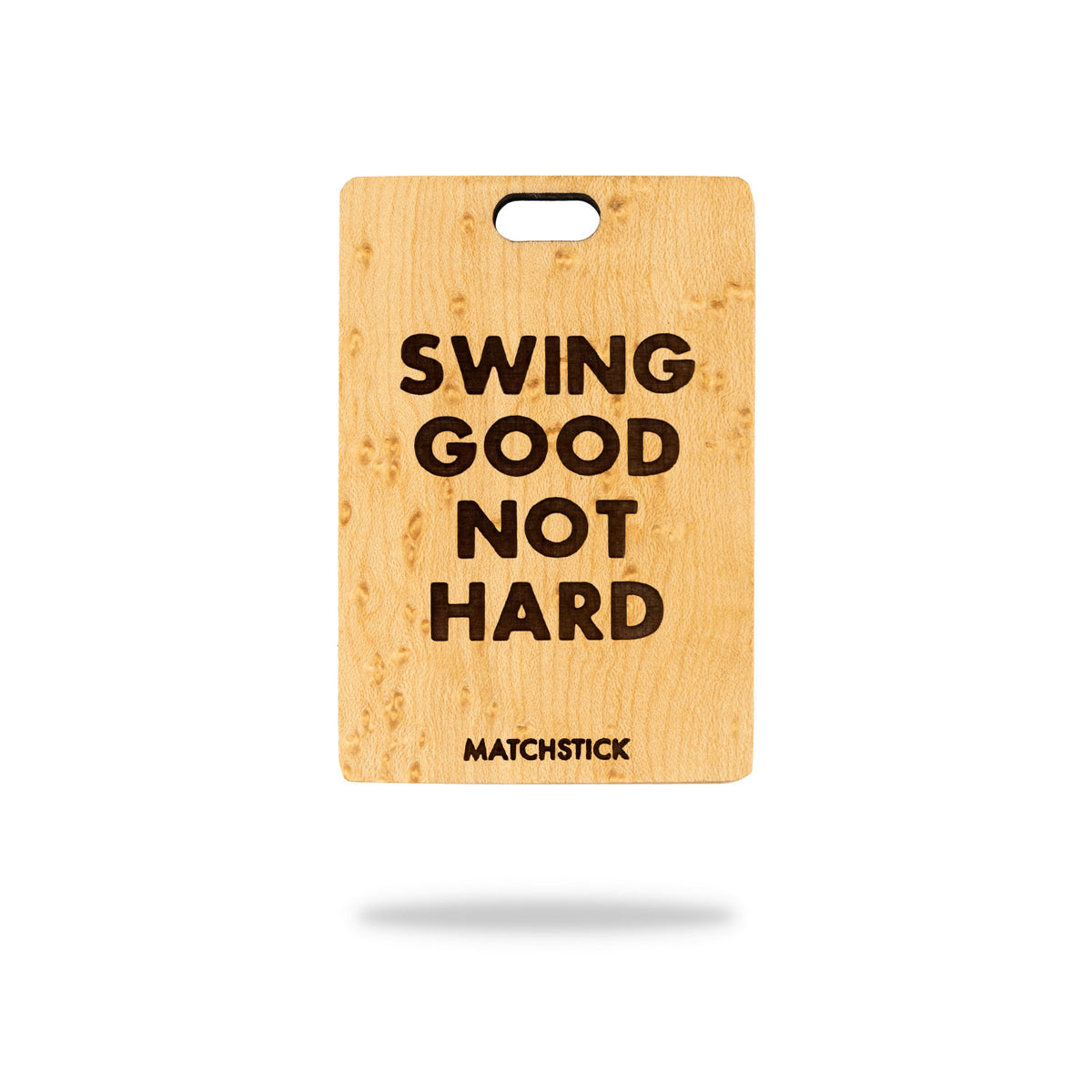 birds eye maple golf bag tag back