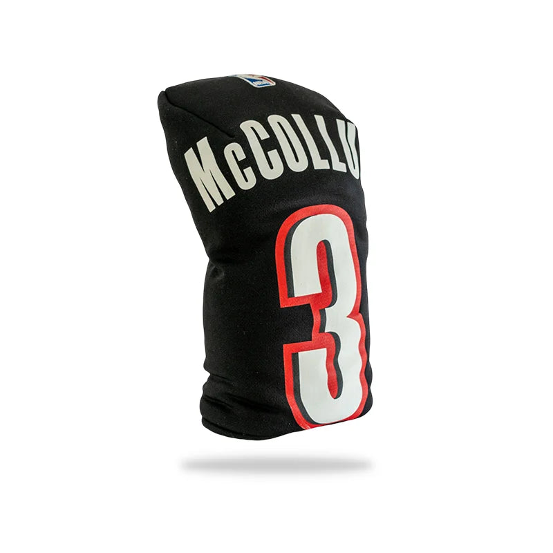 portland trail blazers golf headcover 3 cj mccollum left