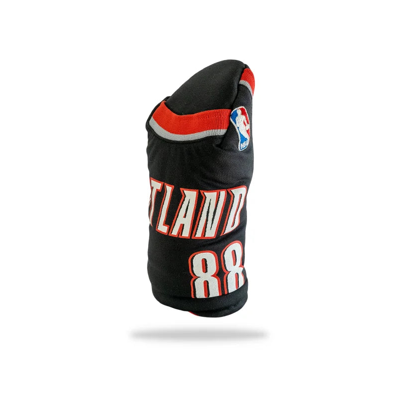 portland trail blazers wood hybrid golf headcover 5 black nicolas batum right side