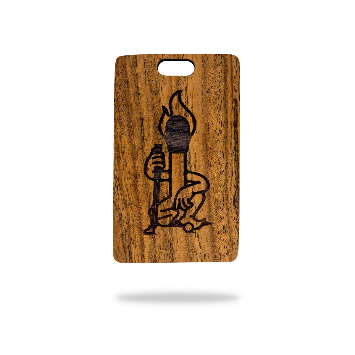 cash stack bocote wood bag tag sample