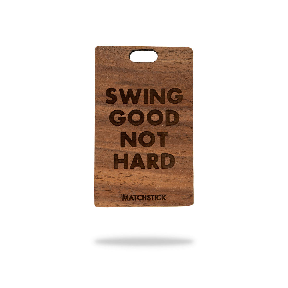 claro walnut wood golf bag tag laser text example