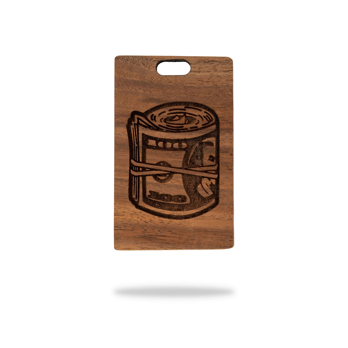 claro walnut wood golf bag tag laser cash roll