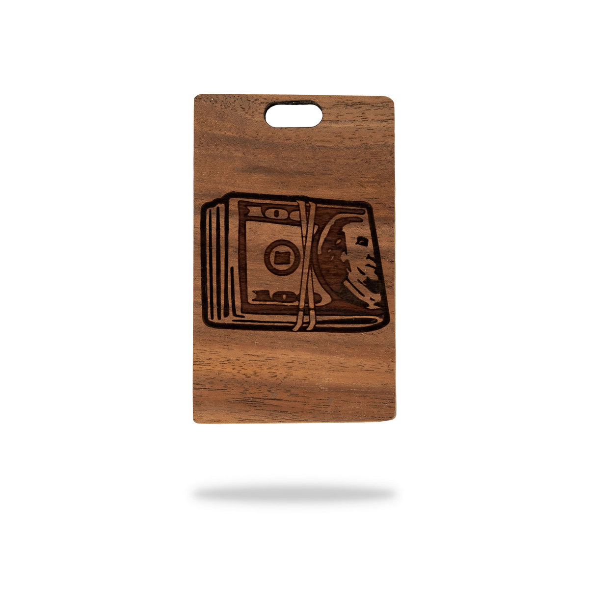 claro walnut wood golf bag tag laser cash stack&#39;