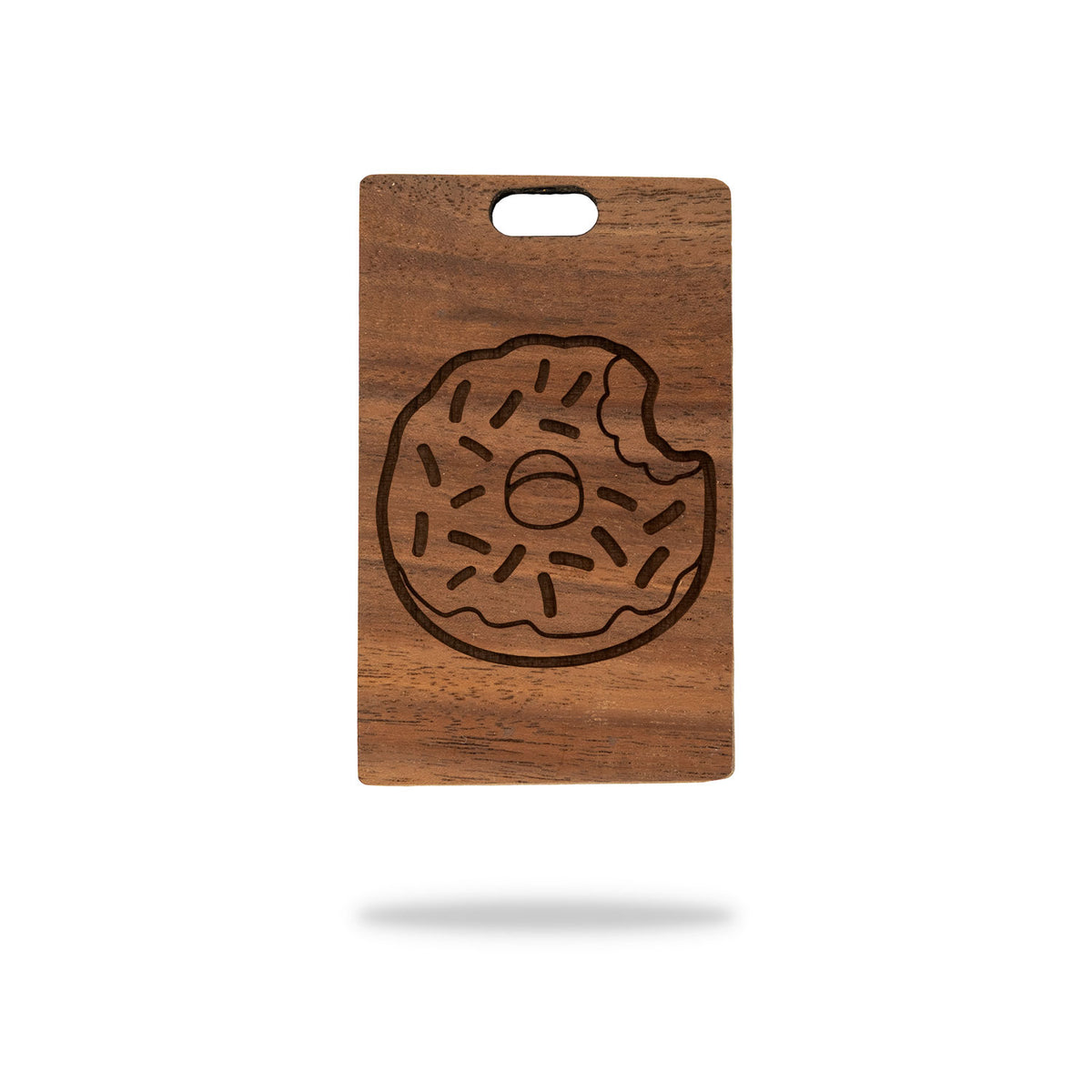 claro walnut wood golf bag tag laser donut