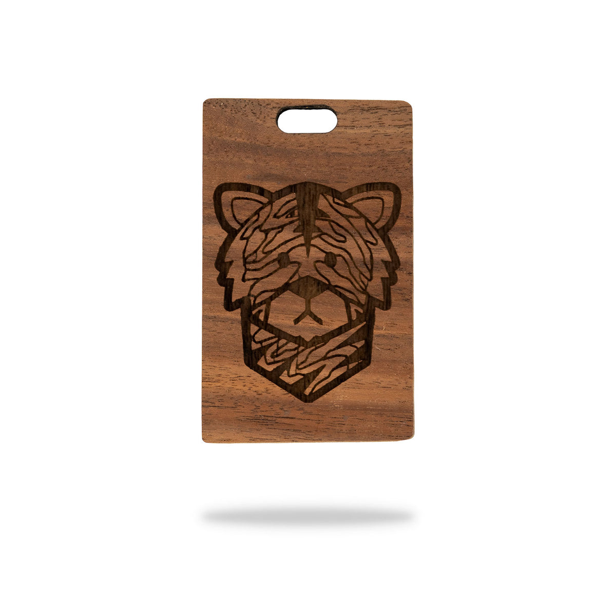 claro walnut wood golf bag tag laser tiger