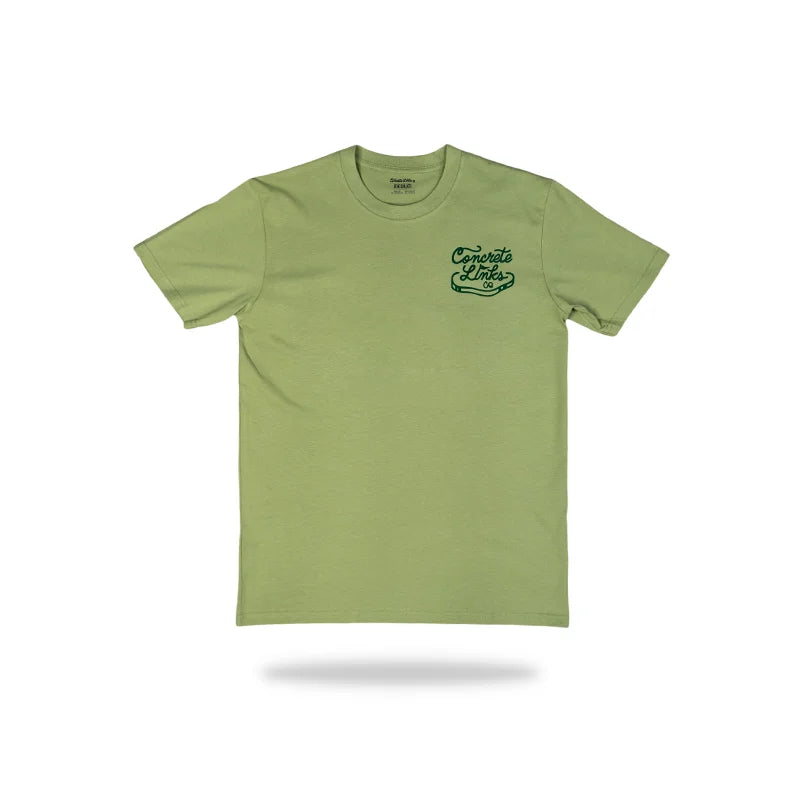 concrete links bite bite tee shirt green front