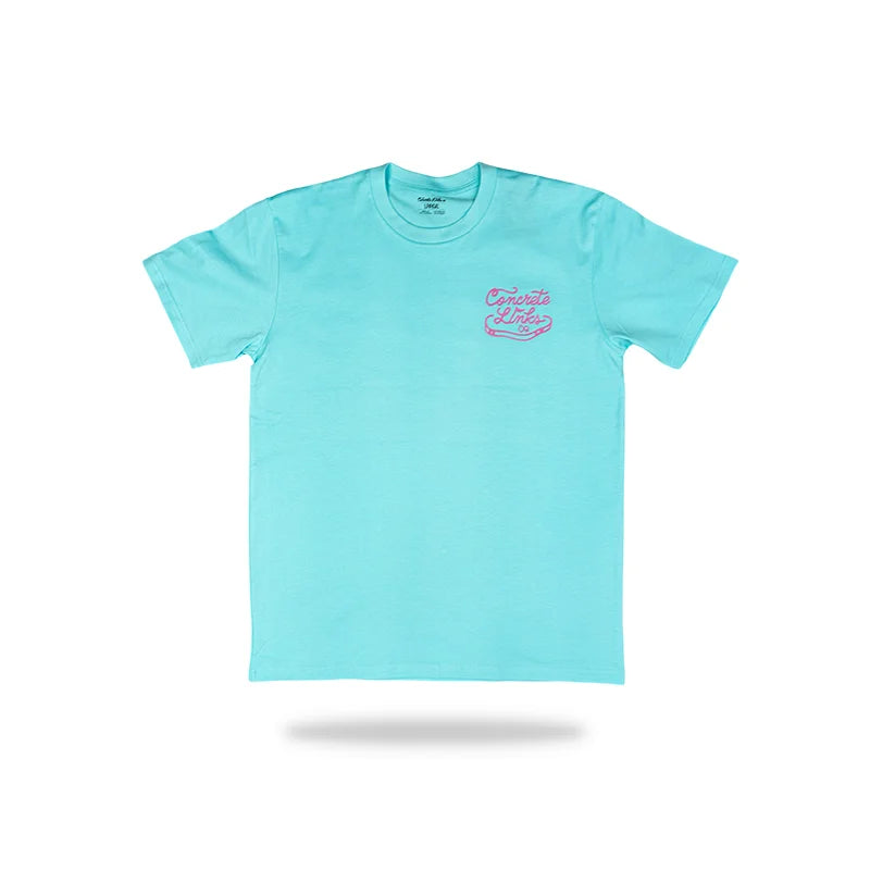 concrete links logo sky back shirt