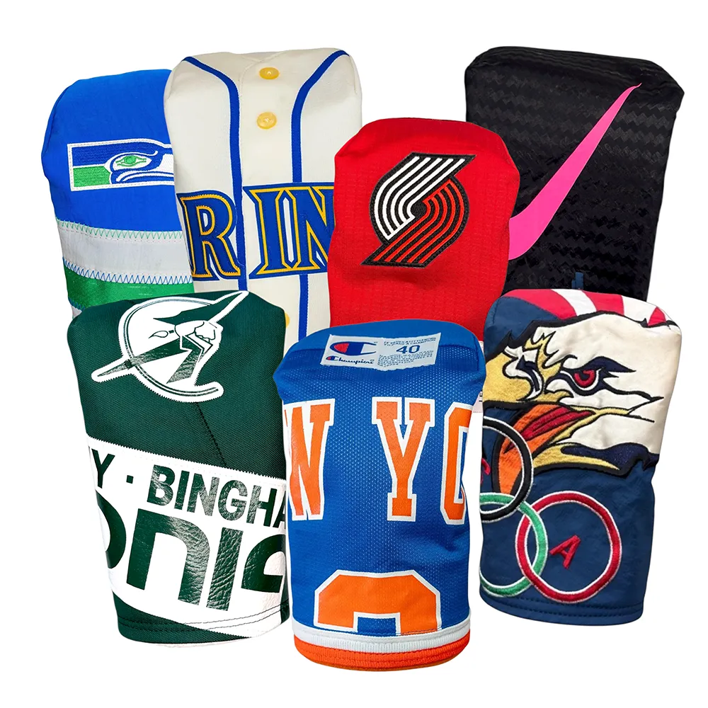 custom golf headcovers upcycled materials