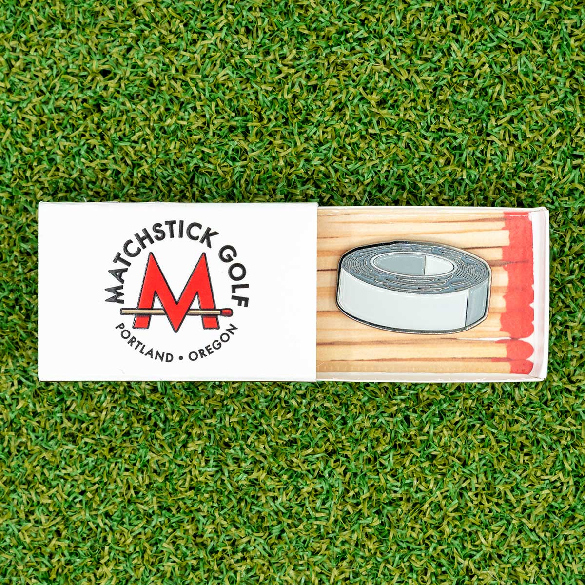 lead tape chronicles roll golf ball marker matchbox packaging