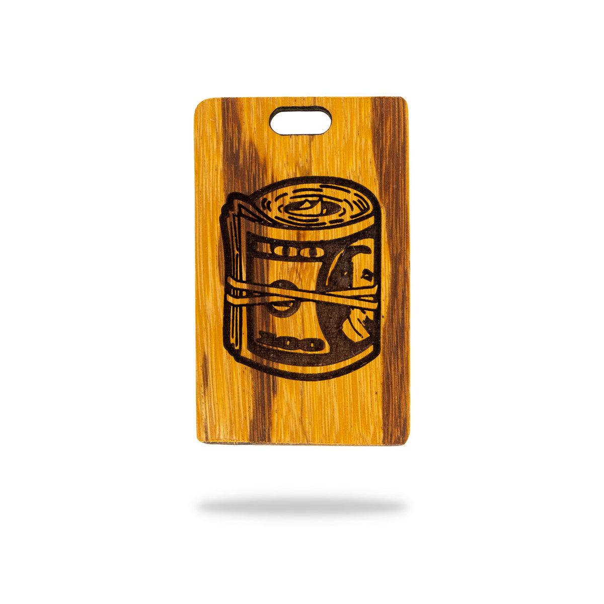 marblewood golf bag tag laser cash roll