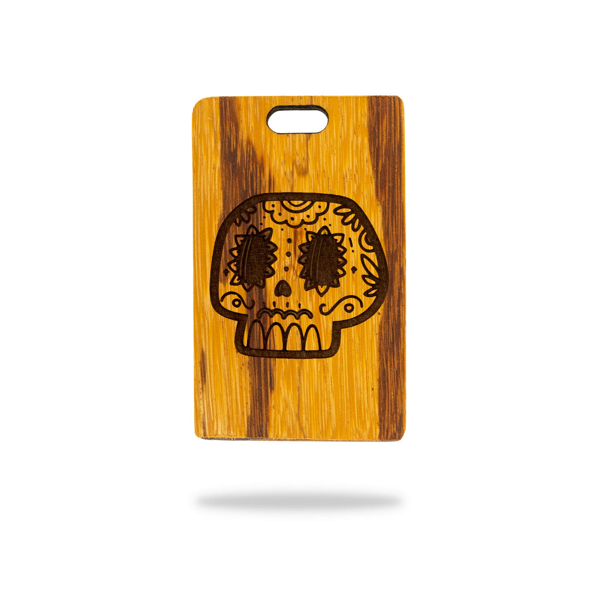 marblewood golf bag tag laser mexican sugar skull calavera