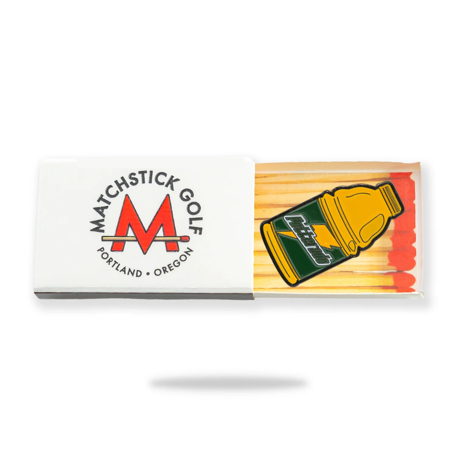 Orange Putterade Golf Ball Marker - Matchstick Golf Orange Putterade Golf Ball Marker - Matchstick Golf