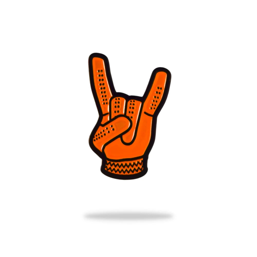 orange devil horns golf ball marker main photo