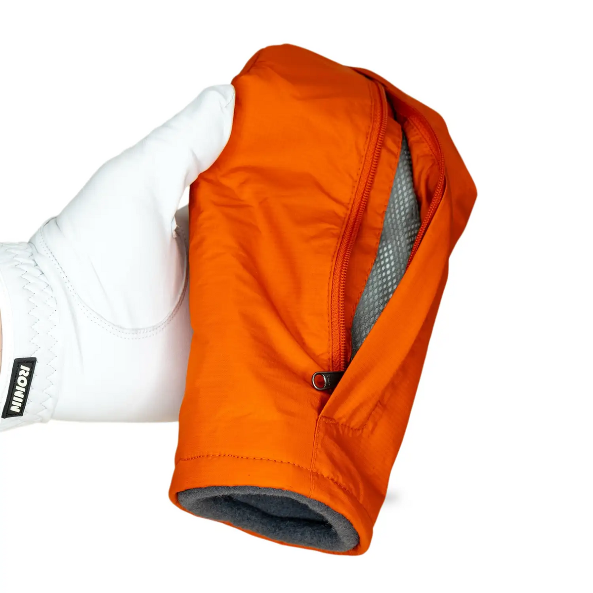 orange rain jacket golf wood headcover pocket front pocket opn