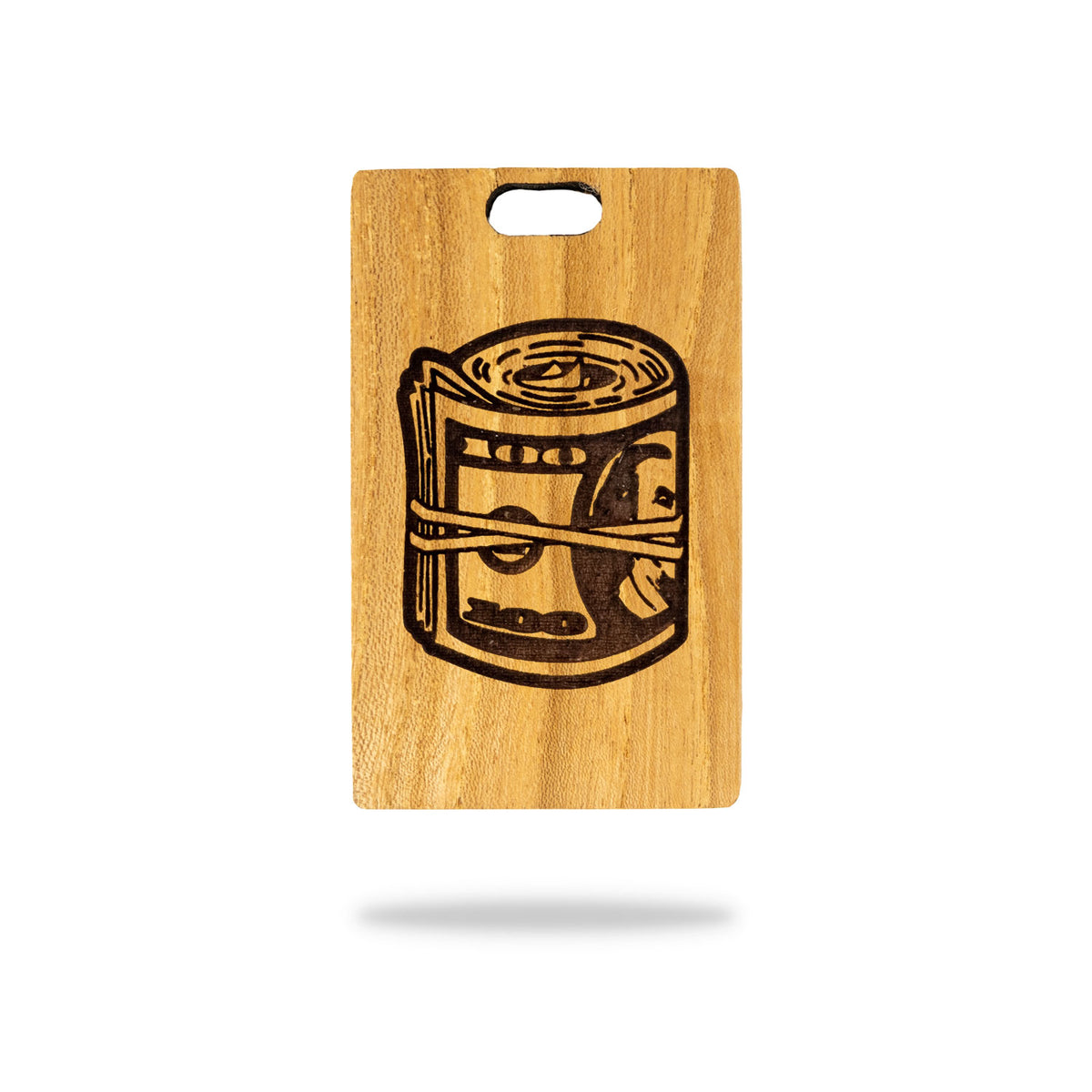 oregon red elm wood golf bag tag laser engraving cash roll