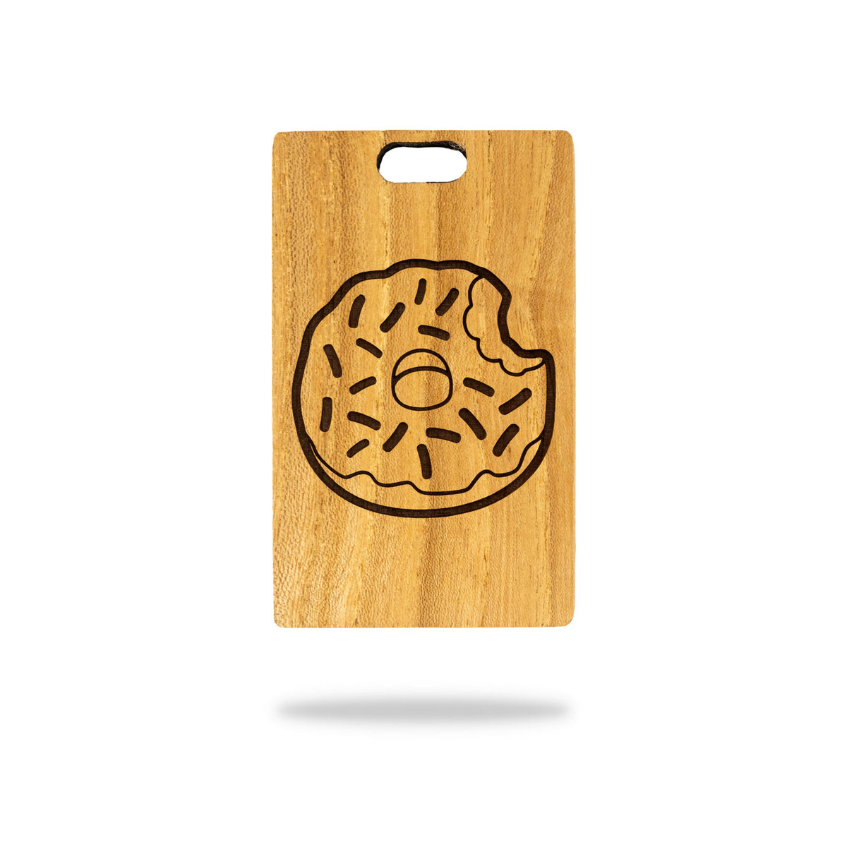 oregon red elm wood golf bag tag laser engraving donut