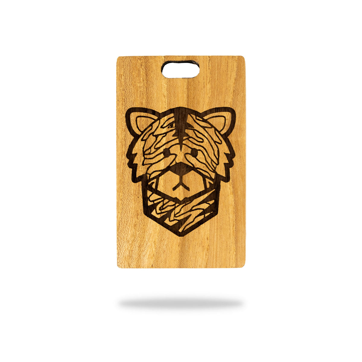 oregon red elm wood golf bag tag laser engraving tiger