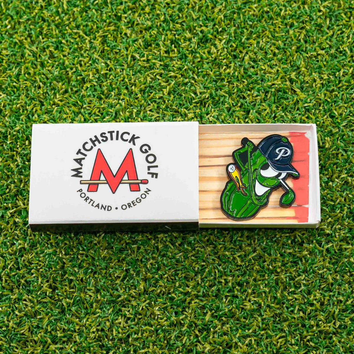 portland pickles golf ball marker dillon t pickle matchbox packaging