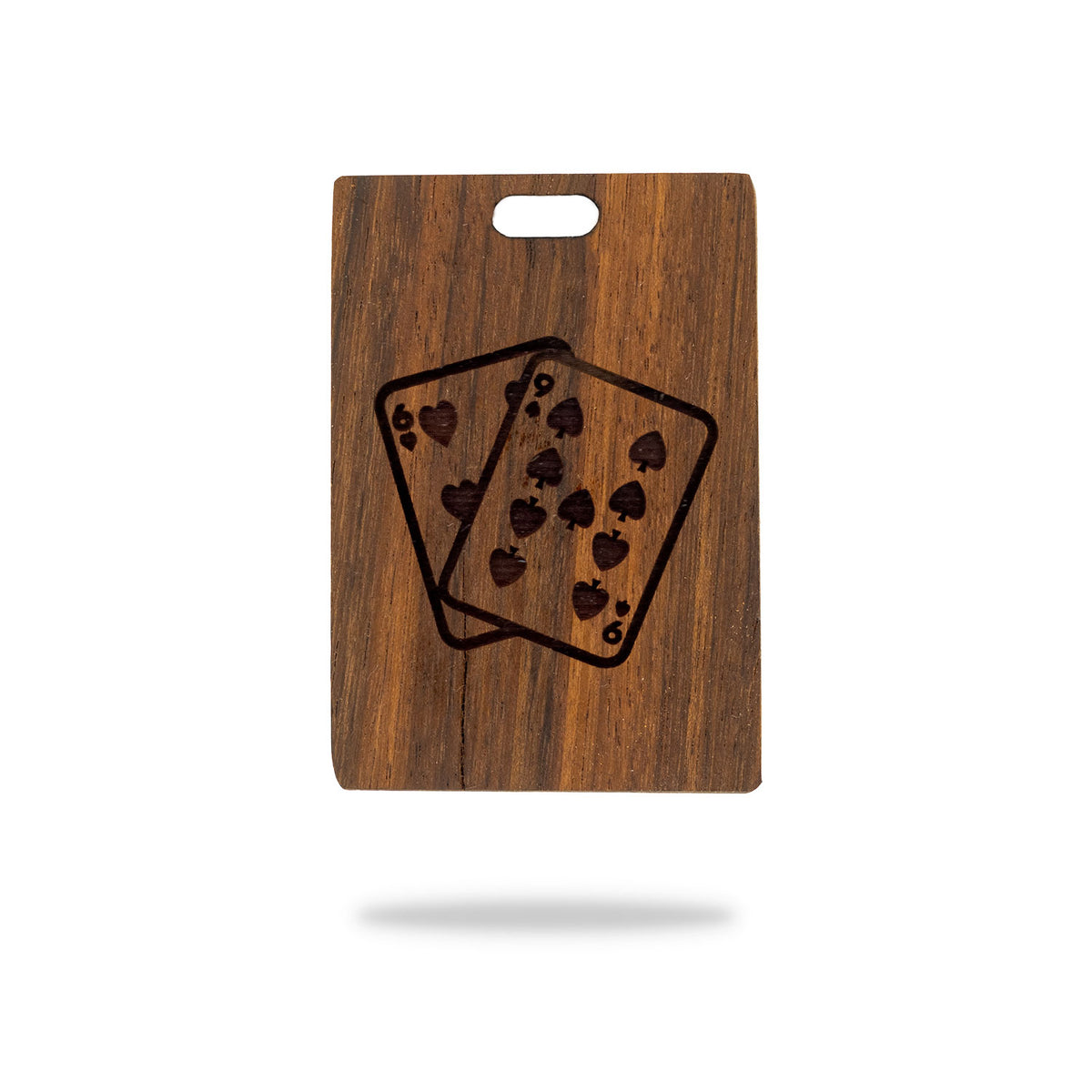 shedua wood golf bag tag laser engraving playing cards