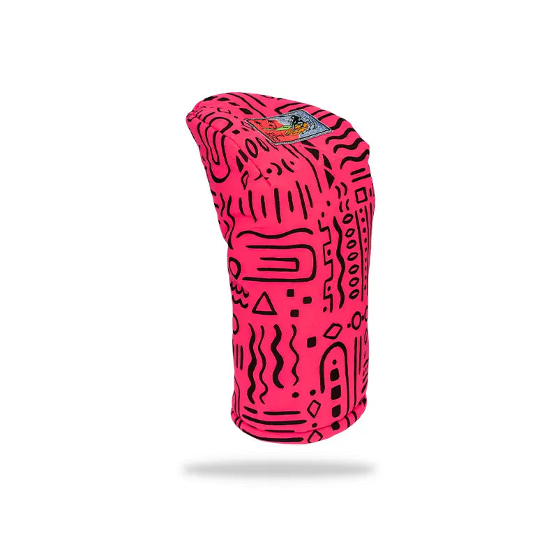 Pink Squiggle Driver Headcover No. 1 left