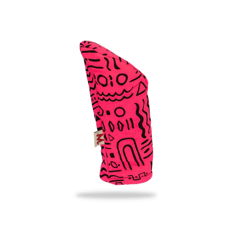 Pink Squiggle Wood Headcover No. 2 left rear