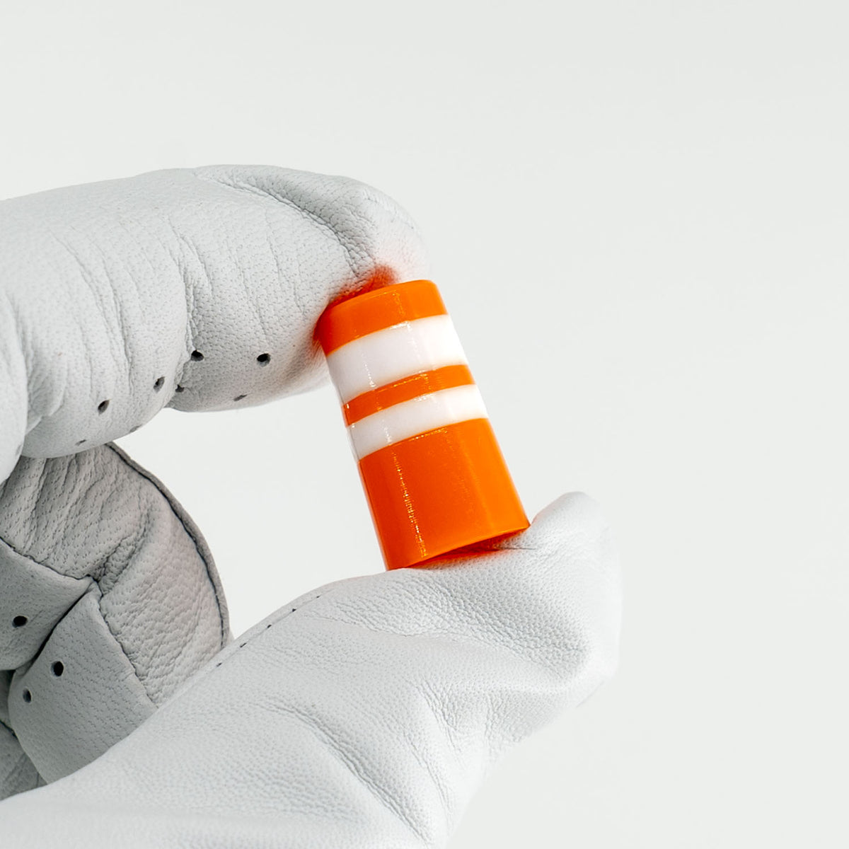 traffic cone orange and white golf club ferrules single white golf glove