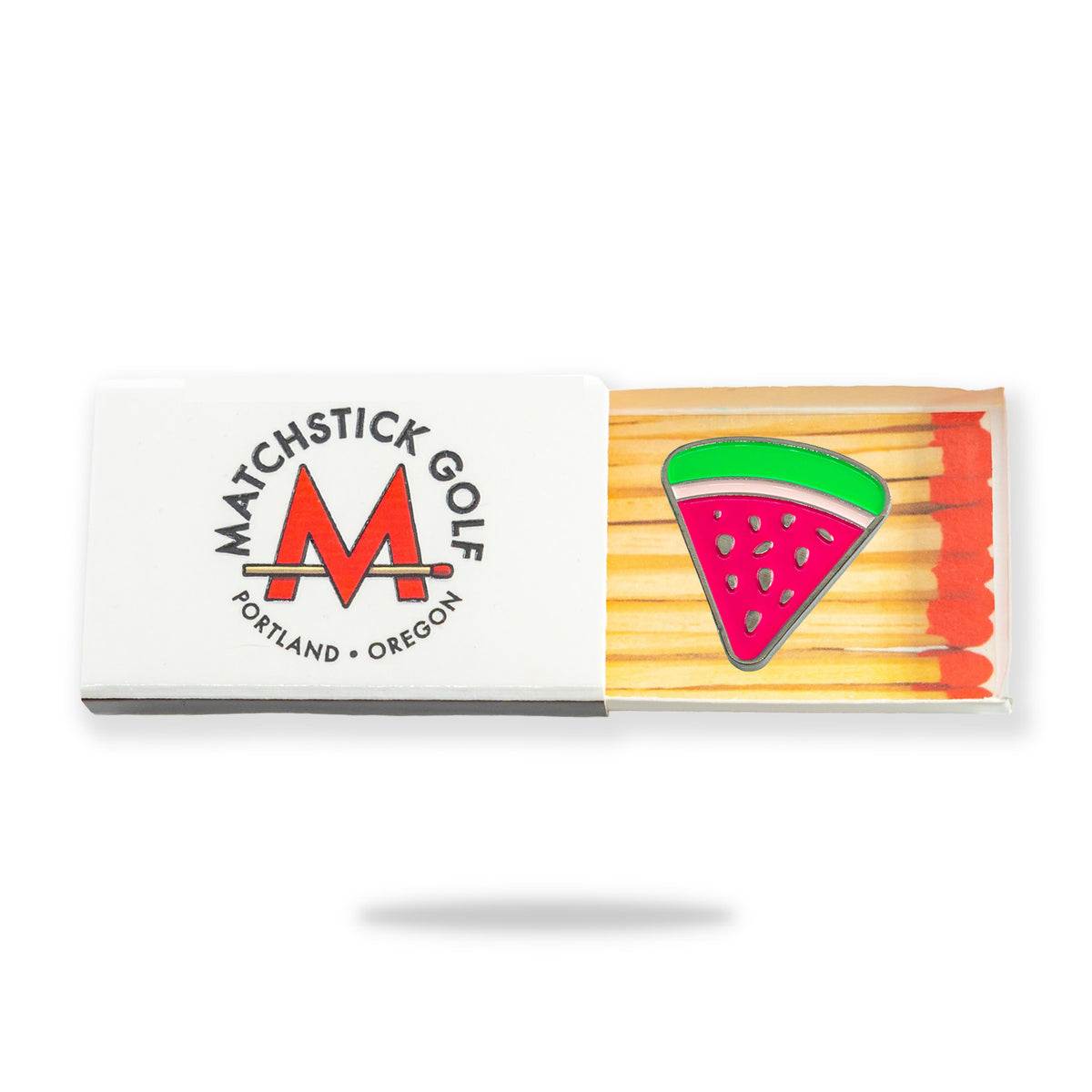 watermelon slice golf ball marker matchstick matchbox packaging