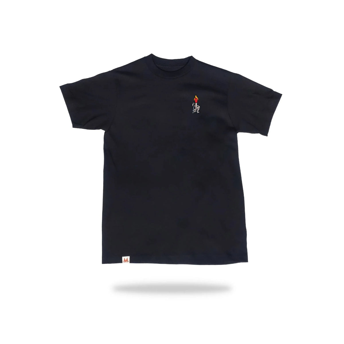 woody matchstick golf embroidered tee shirt black