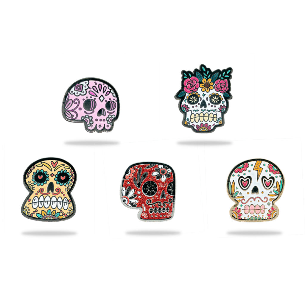 sugar skull golf ball markers aunts and uncles pack main product photo