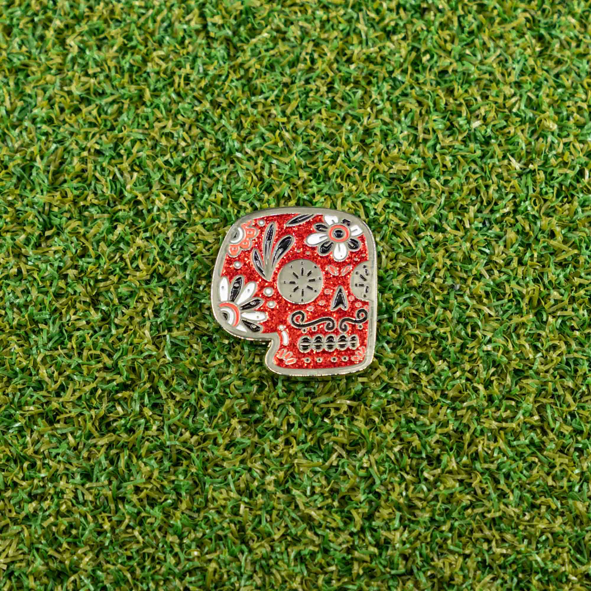 sugar skull golf ball marker calavera evan grass