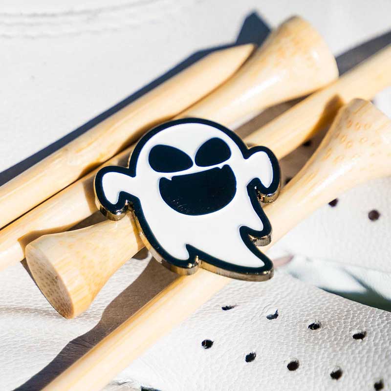halloween ghost golf ball marker golf tees in palm of glove