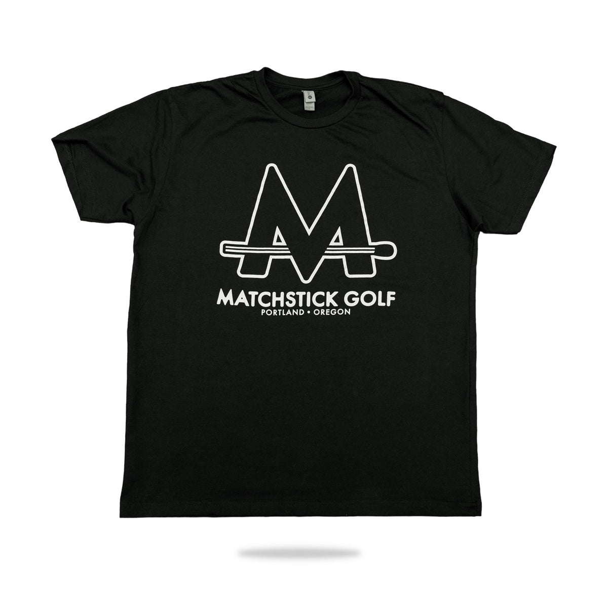 matchstick golf t-shirt black main product photo